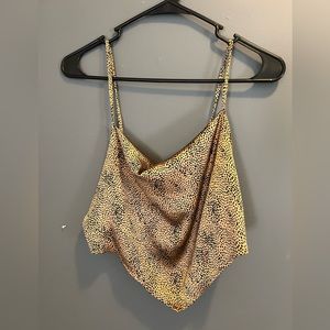 Cheetah Print Scarf Top